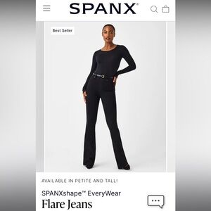 Spanx black flare jeans
